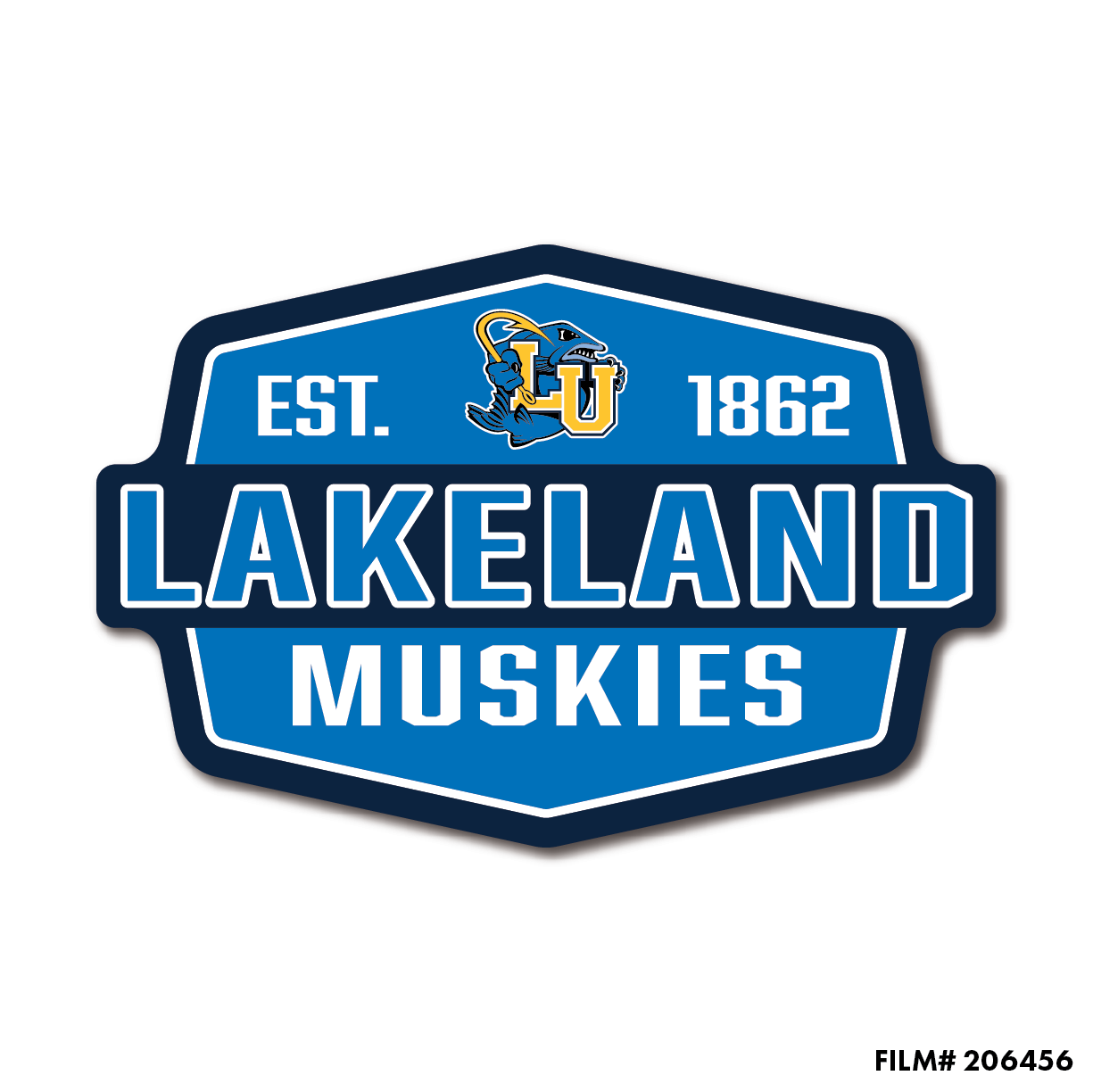 Sticker Blue Lakeland Athletic Logo