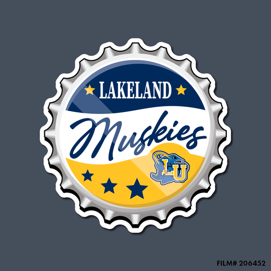 Sticker Blue & Gold Muskies